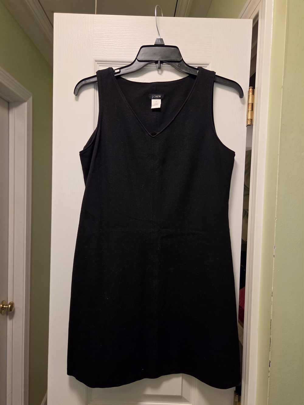 J. Crew Black V-Neck Sleeveless Sheath Dress